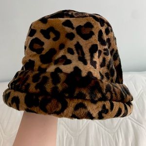 Cheetah Print Fuzzy Bucket Hat